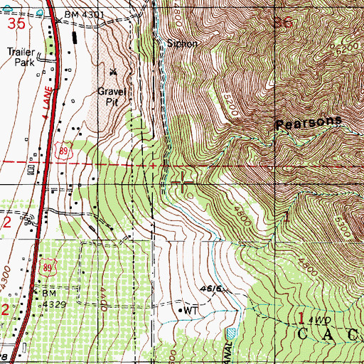 Topographic Map of Pearsons Canyon, UT