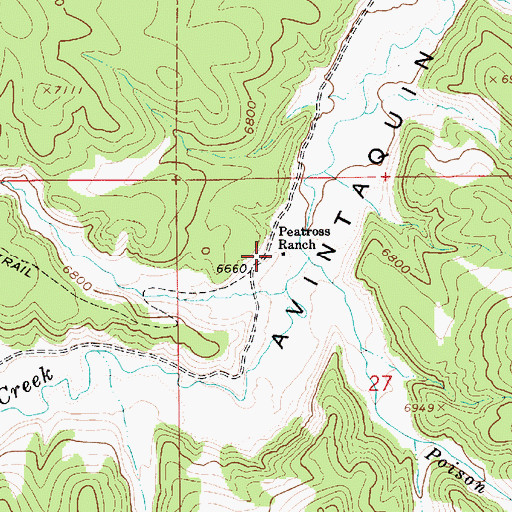 Topographic Map of Peatross Ranch, UT