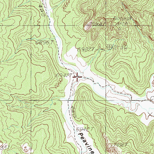 Topographic Map of Peavine Canyon, UT