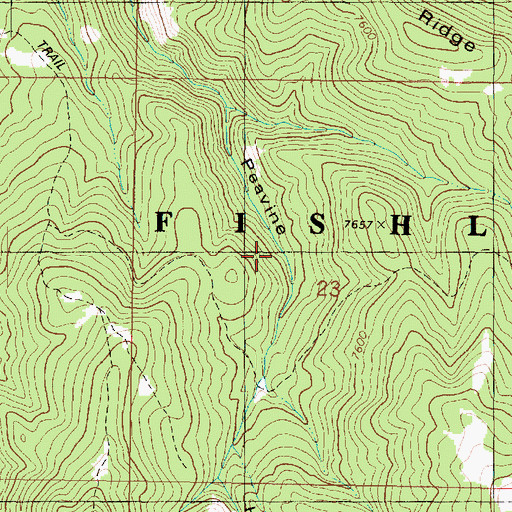 Topographic Map of Peavine Hollow, UT