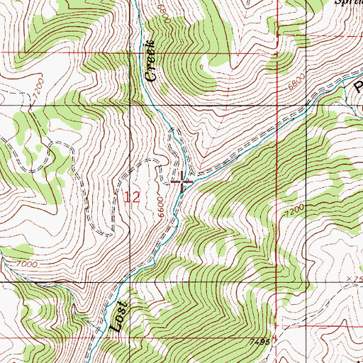 Topographic Map of Peck Canyon, UT
