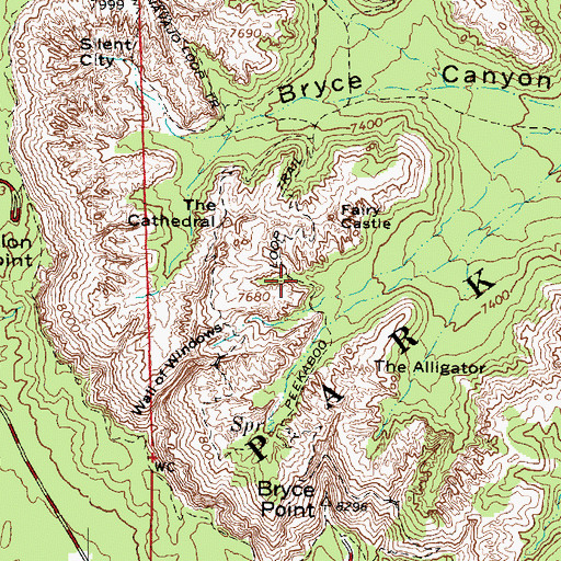Topographic Map of Peekaboo Loop Trail, UT