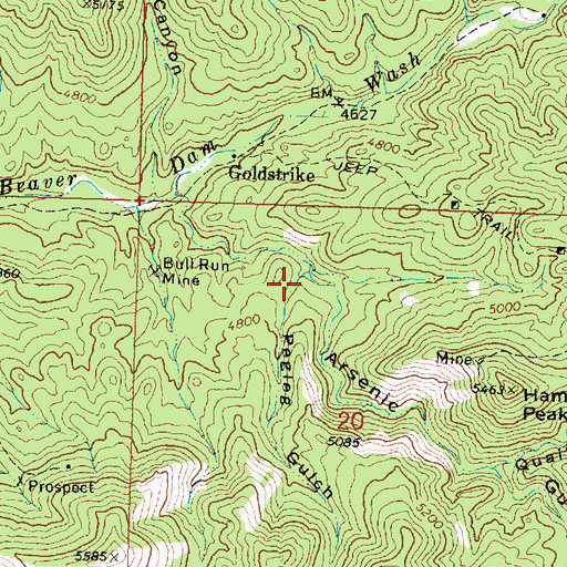 Topographic Map of Pegleg Gulch, UT