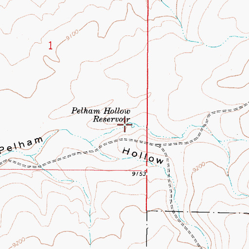 Topographic Map of Pelham Hollow Reservoir, UT