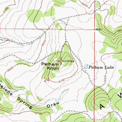 Topographic Map of Pelham Knoll, UT