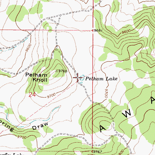 Topographic Map of Pelham Lake, UT