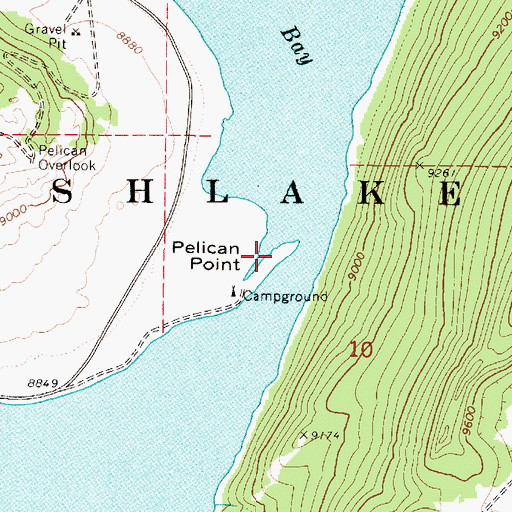 Topographic Map of Pelican Point, UT