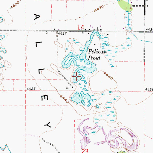 Topographic Map of Pelican Pond, UT