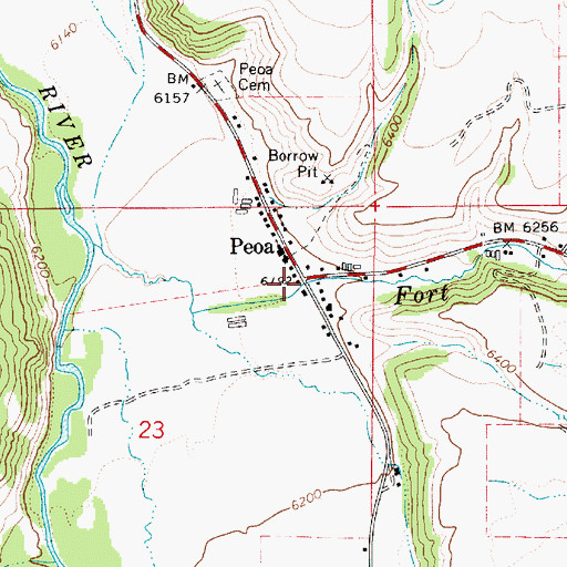 Topographic Map of Peoa, UT