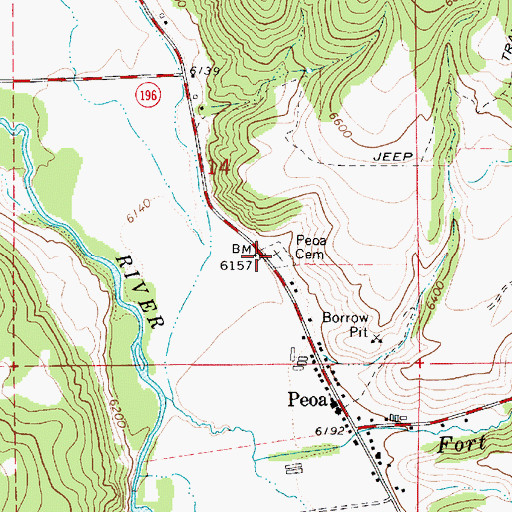 Topographic Map of Peoa Cemetery, UT