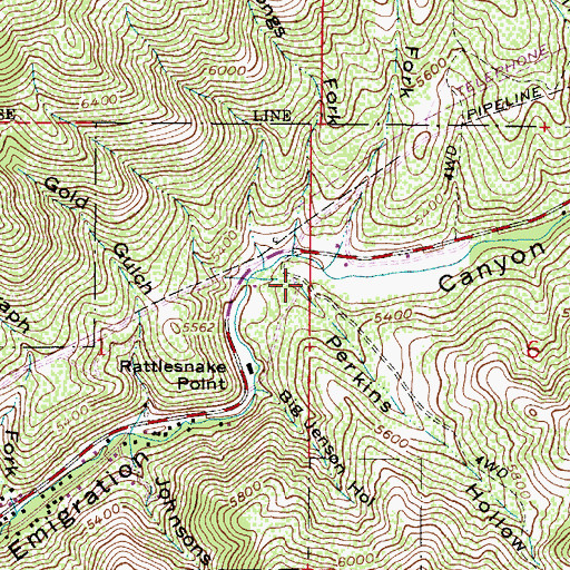 Topographic Map of Perkins Hollow, UT