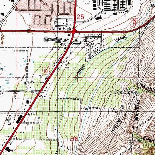 Topographic Map of Perry Canal, UT