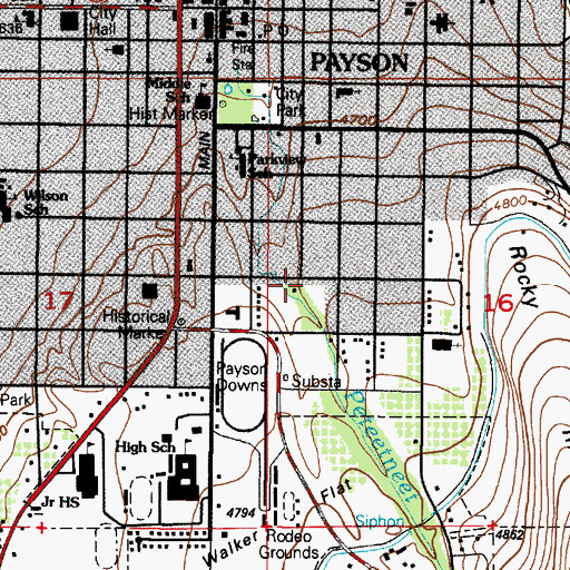 Topographic Map of Peteetneet Creek, UT
