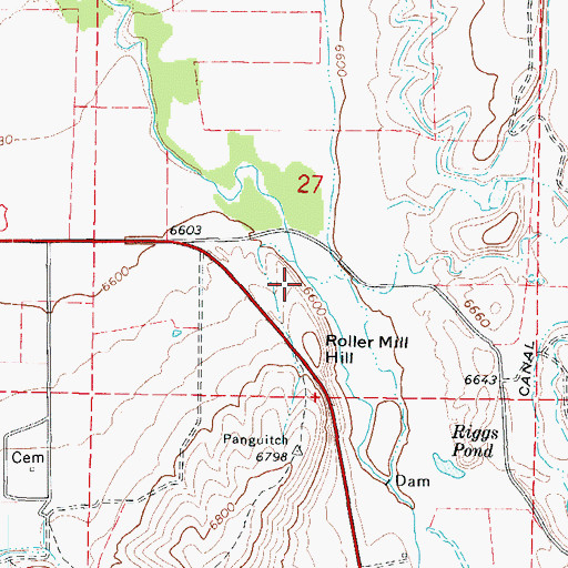 Topographic Map of Peterson Wash, UT