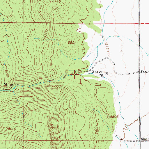 Topographic Map of Petes Canyon, UT