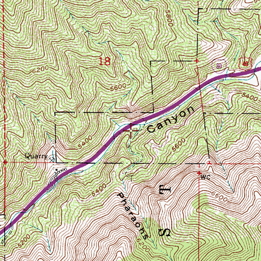 Topographic Map of Pharaohs Glen, UT