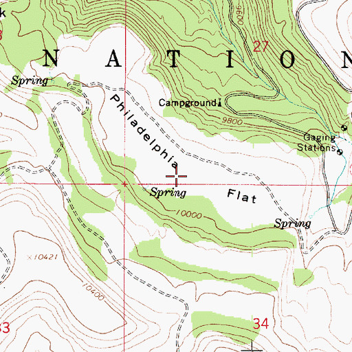Topographic Map of Philadelphia Flat, UT