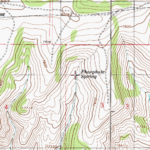 Topographic Map of Phosphate Spring, UT