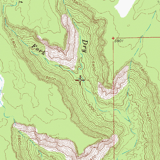Topographic Map of Picket Fork, UT