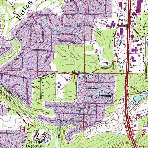 Topographic Map of Oakmont Presbyterian Church, AL