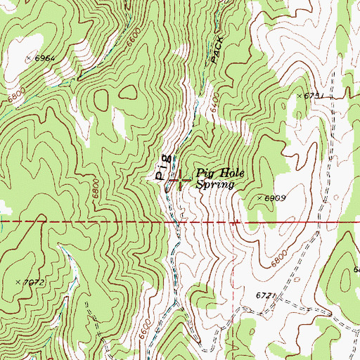 Topographic Map of Pig Hole Spring, UT