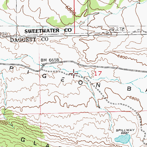 Topographic Map of Pigeon Basin, UT
