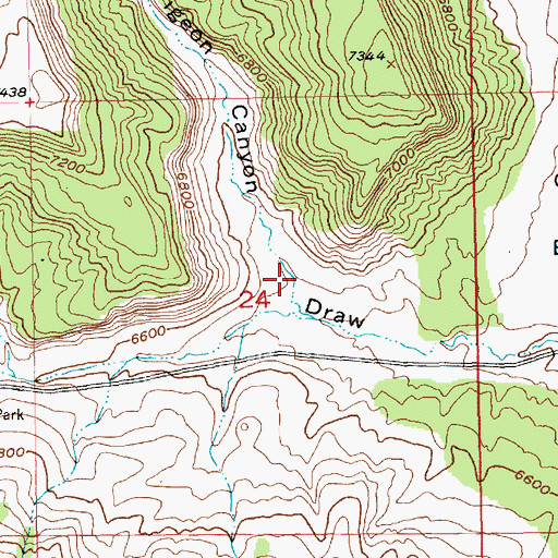 Topographic Map of Pigeon Canyon, UT