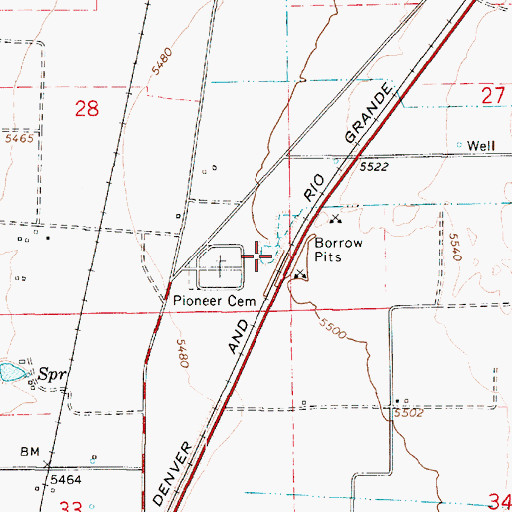 Topographic Map of Pigeon Creek, UT