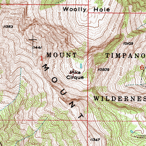 Topographic Map of Pika Cirque, UT
