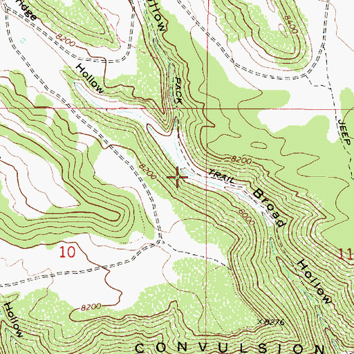 Topographic Map of Pin Hollow, UT