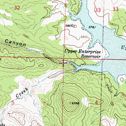 Topographic Map of Pine Canyon, UT