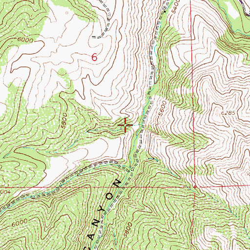 Topographic Map of Pine Canyon, UT