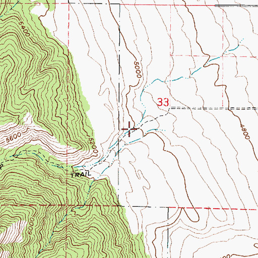 Topographic Map of Pine Canyon, UT