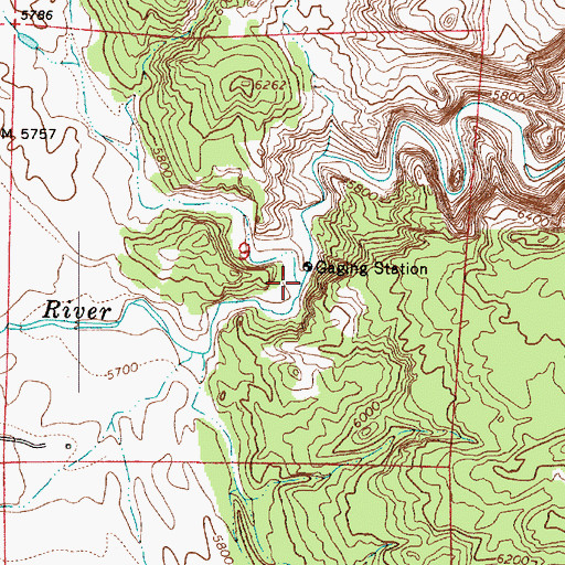 Topographic Map of Pine Creek, UT