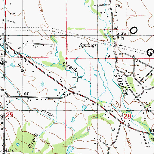 Topographic Map of Pine Creek, UT