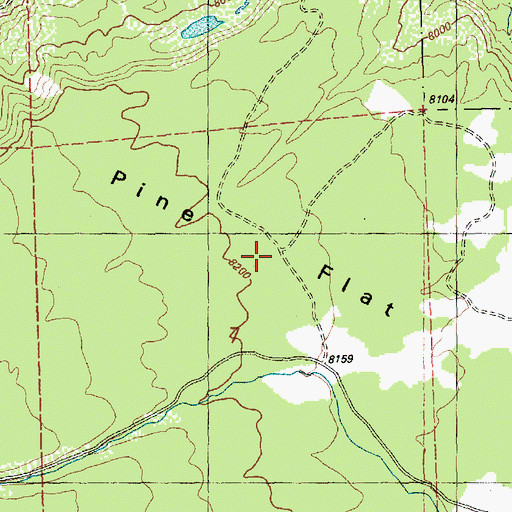 Topographic Map of Pine Flat, UT