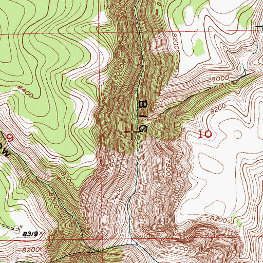 Topographic Map of Pine Hollow, UT