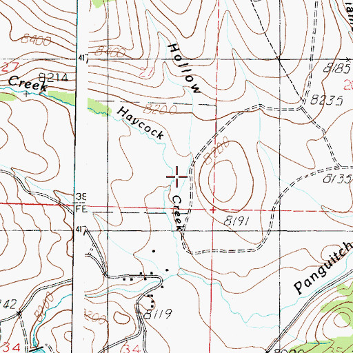 Topographic Map of Pine Hollow, UT