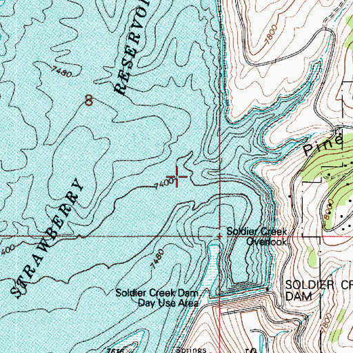 Topographic Map of Pine Hollow, UT