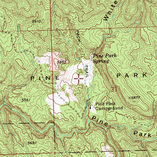 Topographic Map of Pine Park, UT