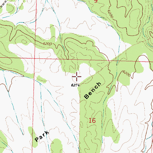 Topographic Map of Pine Park Bench, UT
