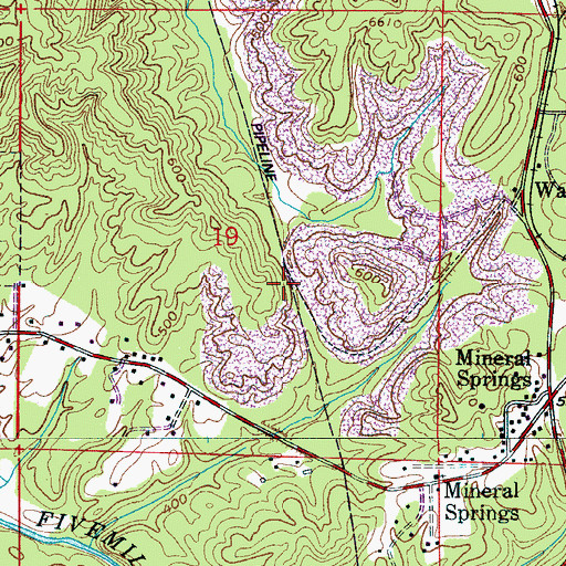 Topographic Map of Orono (historical), AL