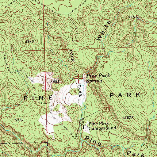 Topographic Map of Pine Park Spring, UT