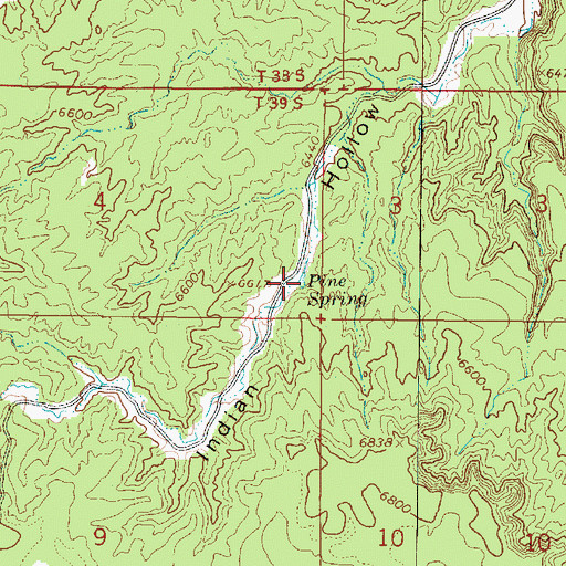 Topographic Map of Pine Spring, UT