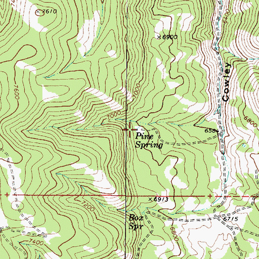 Topographic Map of Pine Spring, UT