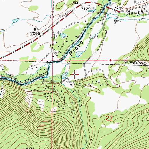 Topographic Map of Pine Valley, UT