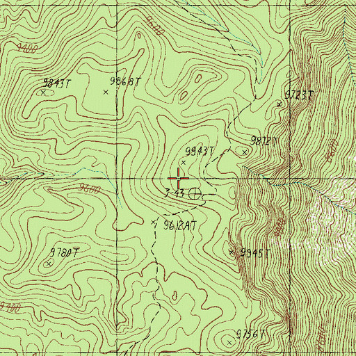 Topographic Map of Pine Valley Mountains, UT