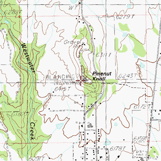 Topographic Map of Pinenut Knoll, UT