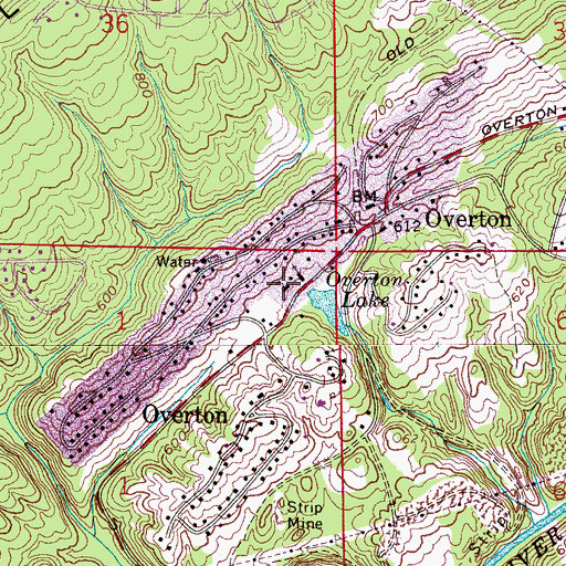 Topographic Map of Overton Elementary School, AL