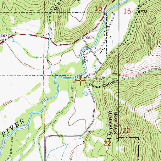 Topographic Map of Pinon Canyon, UT